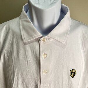 B.Draddy Sport Men's solid white President's Cup s/s golf polo shirt Large L EUC